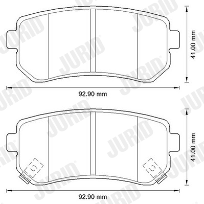 Brake Pad Set, disc brake - 572590JC JURID