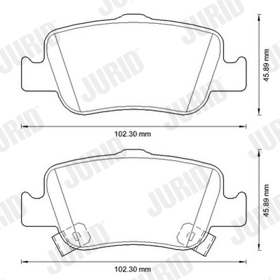 Brake Pad Set, disc brake - 572601JC JURID