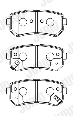 Brake Pad Set, disc brake - 572604J JURID