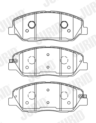 Brake Pad Set, disc brake - 572607J JURID