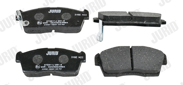 Brake Pad Set, disc brake - 572611J JURID
