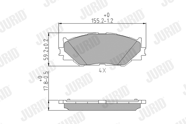 Kit pastiglie freno, Freno a disco - 572620J JURID