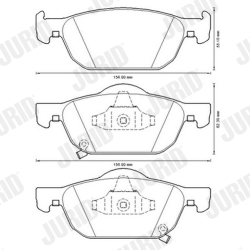 Brake Pad Set, disc brake - 572624JC JURID