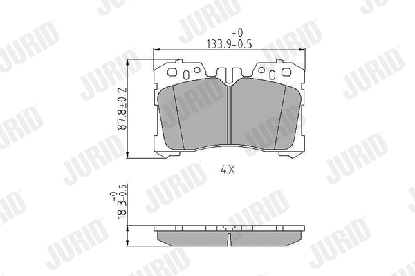 Brake Pad Set, disc brake - 572647J JURID