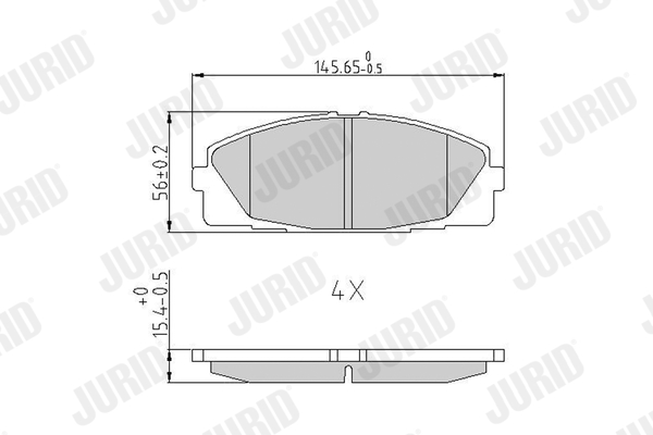 Brake Pad Set, disc brake - 572650J JURID