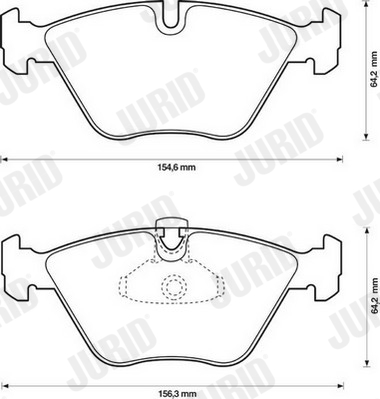 Brake Pad Set, disc brake - 573002JC JURID