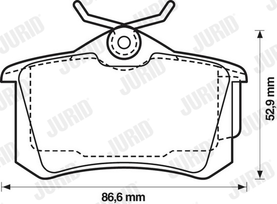 Комплект тормозных колодок, дисковый тормоз - 573005J JURID