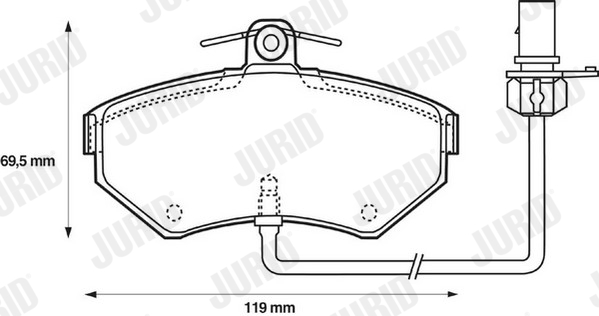 Brake Pad Set, disc brake - 573006J JURID