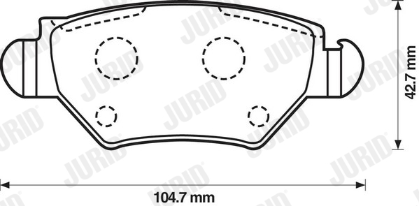 Комплект тормозных колодок, дисковый тормоз - 573010J JURID