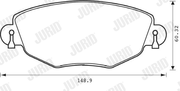 Brake Pad Set, disc brake - 573013J JURID