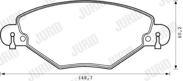 Brake Pad Set, disc brake - 573027J JURID