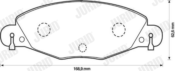 Комплект тормозных колодок, дисковый тормоз - 573029J JURID