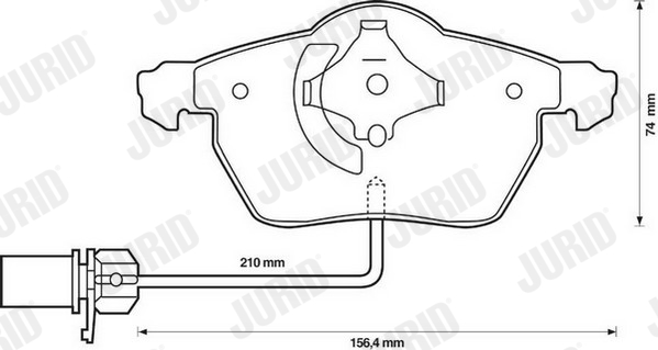 Brake Pad Set, disc brake - 573037J JURID