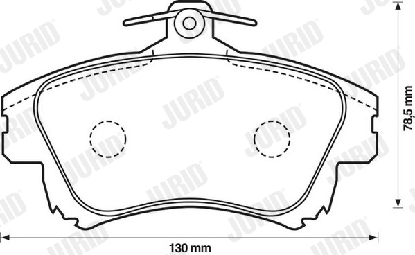 Комплект тормозных колодок, дисковый тормоз - 573039J JURID