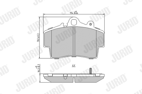 Brake Pad Set, disc brake - 573043J JURID