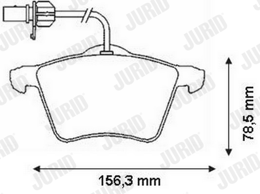 Комплект тормозных колодок, дисковый тормоз - 573045J JURID