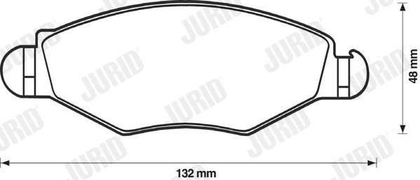 Brake Pad Set, disc brake - 573051J JURID