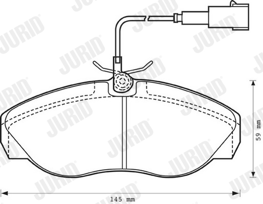 Kit pastiglie freno, Freno a disco - 573060J JURID