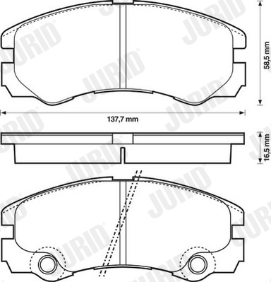 Brake Pad Set, disc brake - 573066J JURID