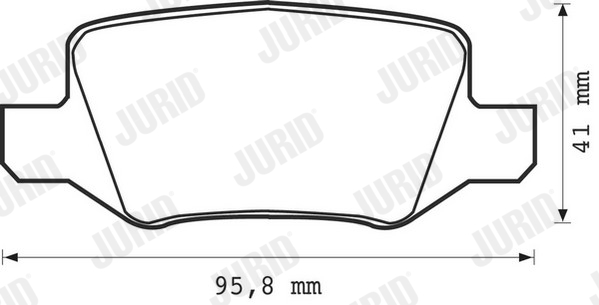 Комплект тормозных колодок, дисковый тормоз - 573082J JURID