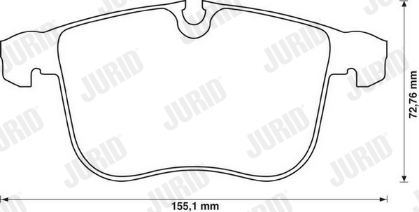 Комплект тормозных колодок, дисковый тормоз - 573090J JURID