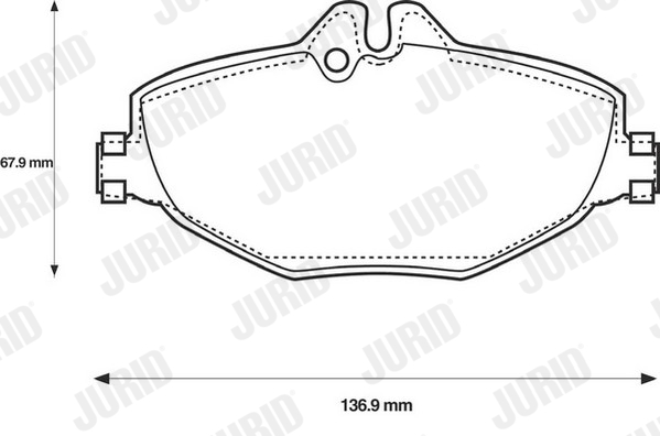 Brake Pad Set, disc brake - 573091J JURID