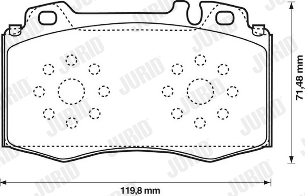 Brake Pad Set, disc brake - 573092JC JURID