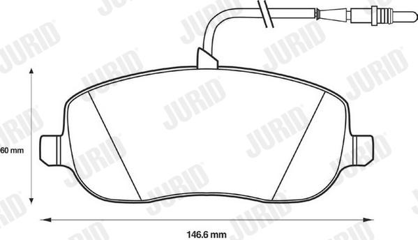 Brake Pad Set, disc brake - 573096J JURID
