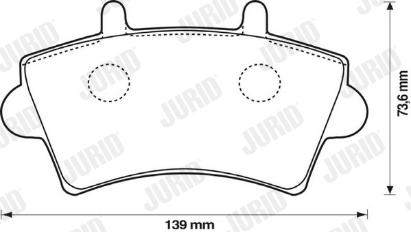 Комплект тормозных колодок, дисковый тормоз - 573107J JURID