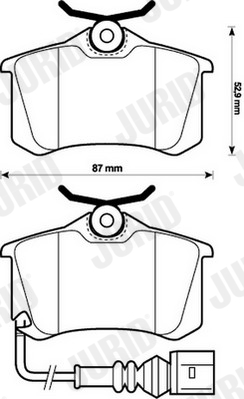 Brake Pad Set, disc brake - 573112J JURID