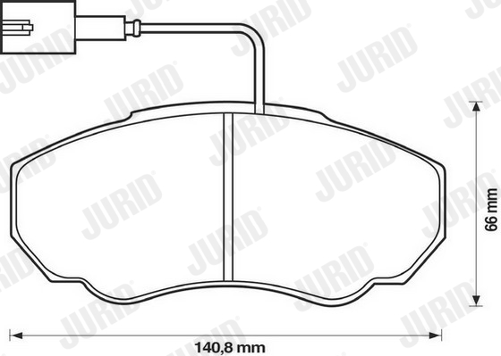 Комплект тормозных колодок, дисковый тормоз - 573113J JURID