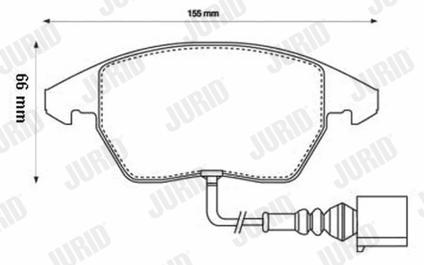 Brake Pad Set, disc brake - 573128JC JURID