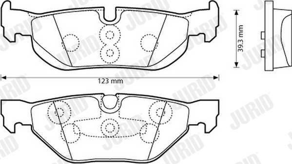 Brake Pad Set, disc brake - 573139JC JURID