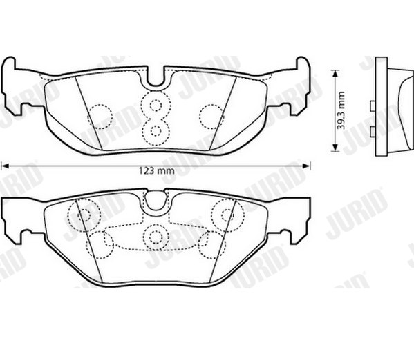 Brake Pad Set, disc brake - 573139JC JURID