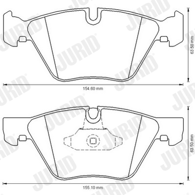 Brake Pad Set, disc brake - 573151J JURID