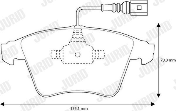 Brake Pad Set, disc brake - 573160J JURID