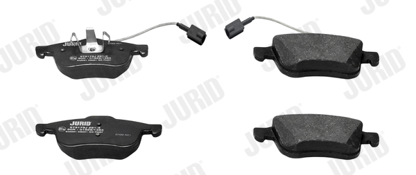 Комплект тормозных колодок, дисковый тормоз - 573173J JURID