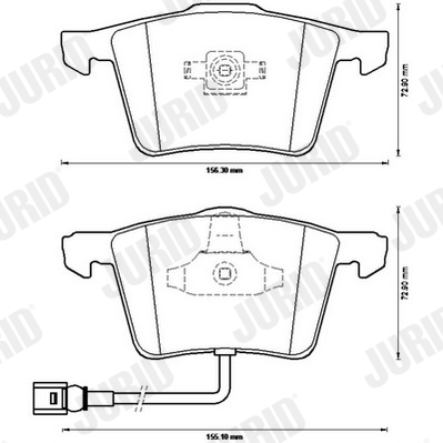 Brake Pad Set, disc brake - 573197J JURID