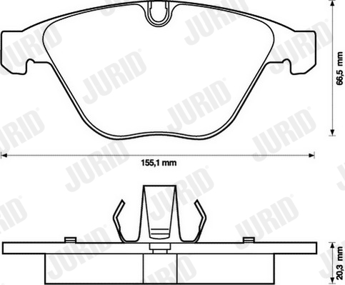 Brake Pad Set, disc brake - 573210JC JURID