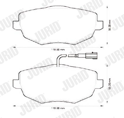 Brake Pad Set, disc brake - 573211J JURID