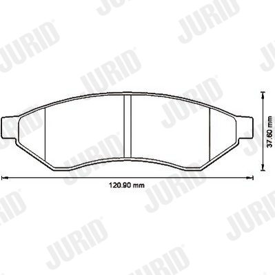 Brake Pad Set, disc brake - 573215J JURID