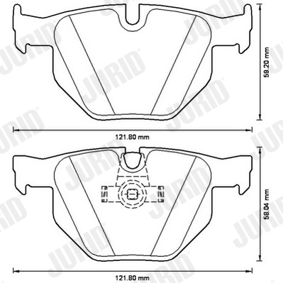 Brake Pad Set, disc brake - 573224JC JURID
