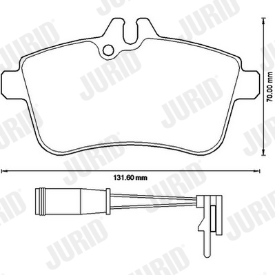 Brake Pad Set, disc brake - 573230JC JURID