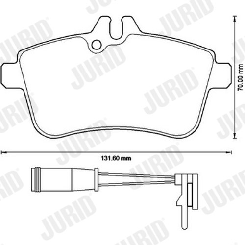 Brake Pad Set, disc brake - 573230JC JURID