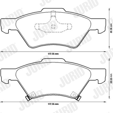 Brake Pad Set, disc brake - 573238J JURID