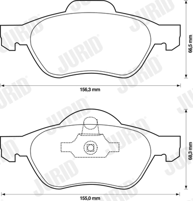 Brake Pad Set, disc brake - 573244J JURID