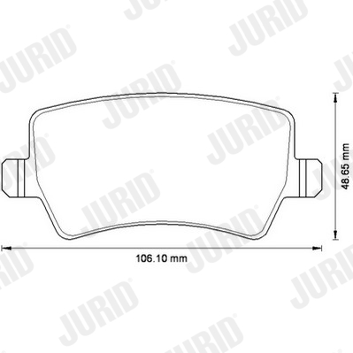 Brake Pad Set, disc brake - 573250JC JURID