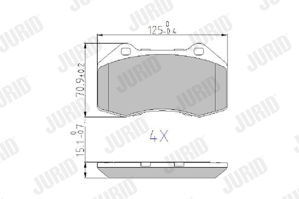 Brake Pad Set, disc brake - 573253J JURID