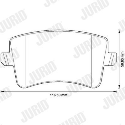 Brake Pad Set, disc brake - 573259JC JURID