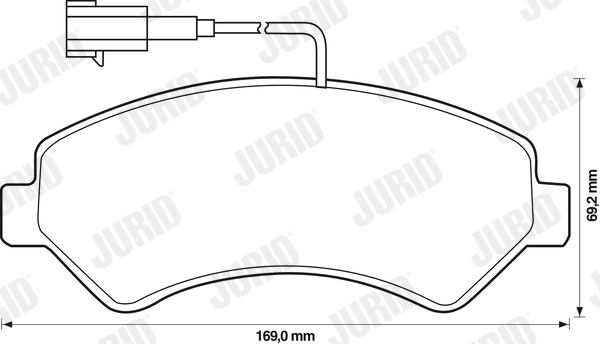 Комплект тормозных колодок, дисковый тормоз - 573261J JURID